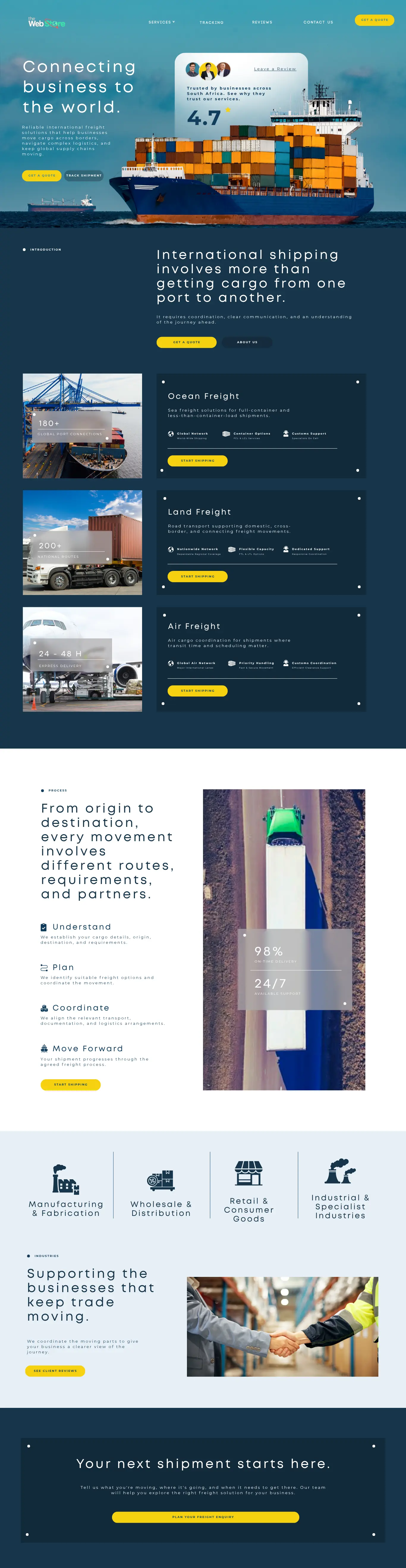 Full page preview of the Business Information Hub website design
