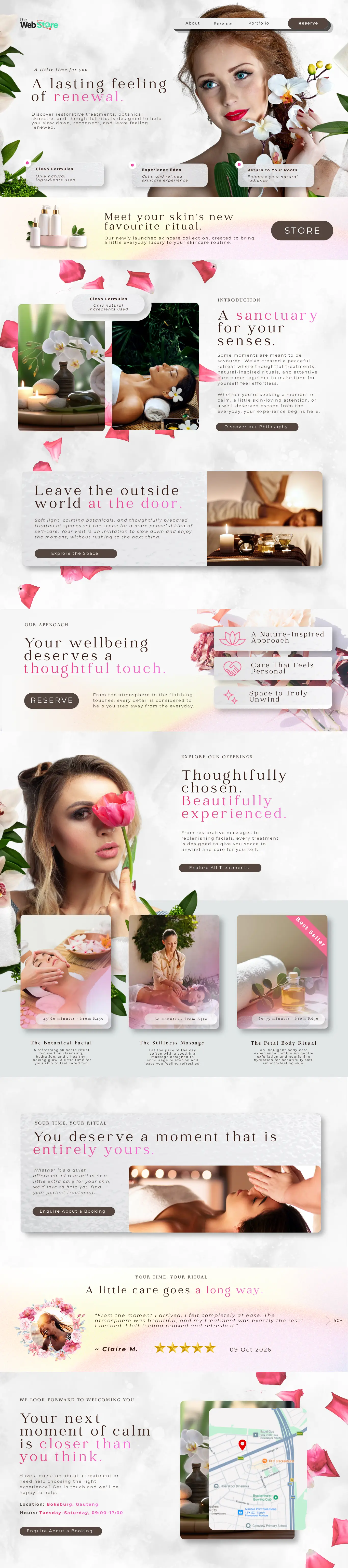 Full page preview of the Conversion + Discovery website design